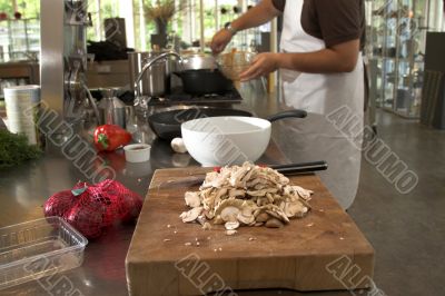 Chef preparing food in the kitchen
