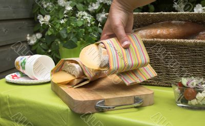 Taking a sandwich