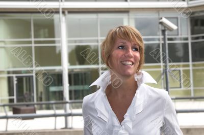 Smiling businesswoman