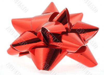 red bow on white