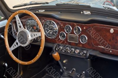 retro french car dashboard