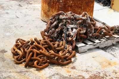 Rusty Chain on Dock
