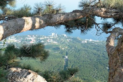 panoramic view on top