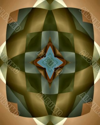Burnished harlequin star tile