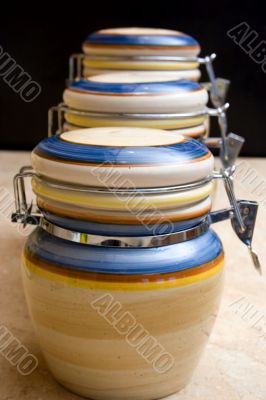 ceramic food jars