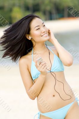 Woman Listening To Music