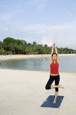 Yoga On Beach