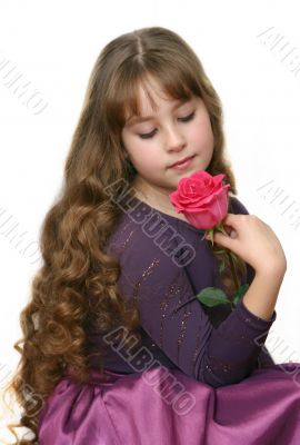 Girl-teenager with long hairs.