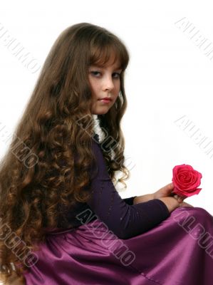 Girl-teenager with long hairs.