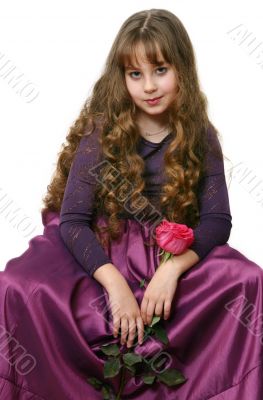 Girl-teenager with long hairs.