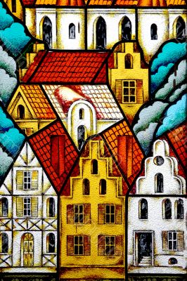 Stained-glass panel in the museum 11