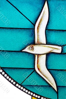 Stained-glass panel in the museum 14