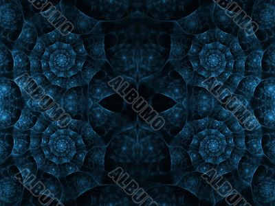 Blue Corner Spirals