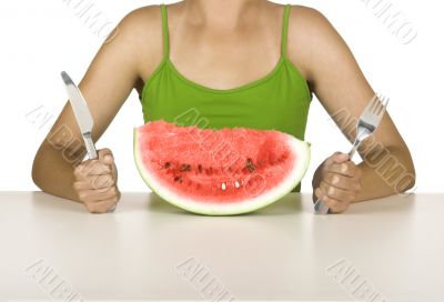 Watermelon hungry