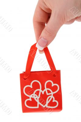 holding love gift bag