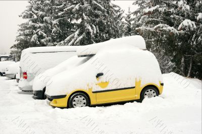 Snowy Cars