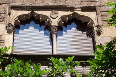 Ancient windows in Barcelona