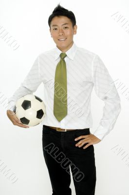 Businessman With Football