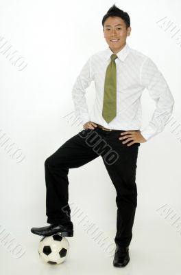 Businessman and Soccer