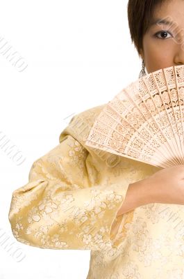 Asian Girl and Fan 4