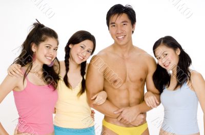 Three Girls and a Guy