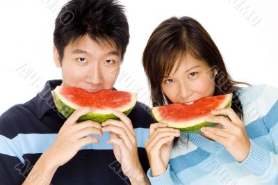 Enjoying Watermelon