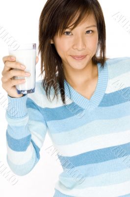 Holding Glass of Milk