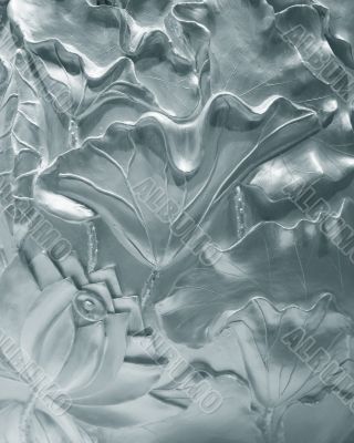 Bas-relief of flowers