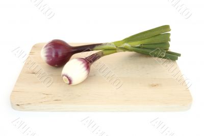 onions on cutting board