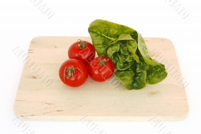 tomatoes and salad