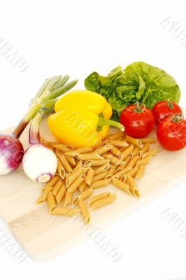 pasta ingredients isolated
