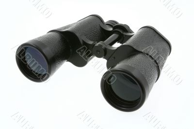 binoculars on white