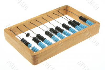 old abacus on white