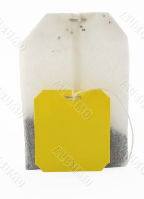 tea bag with an empty tag
