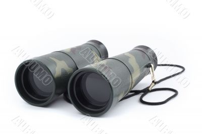binoculars on white