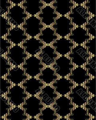 Formal metallic toned lattice wallpaper