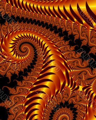 Metallic Bronze Fractal Snakes