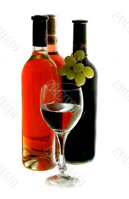three bottles of wine