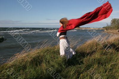 windy  young lady