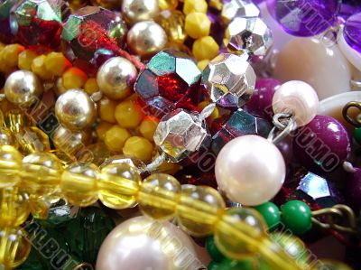 selection of necklaces close up