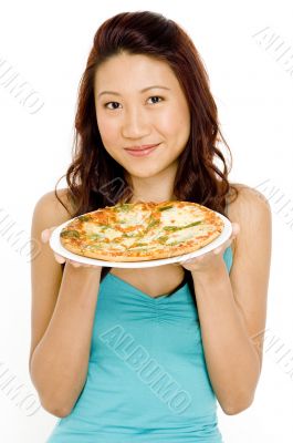 Girl And Pizza