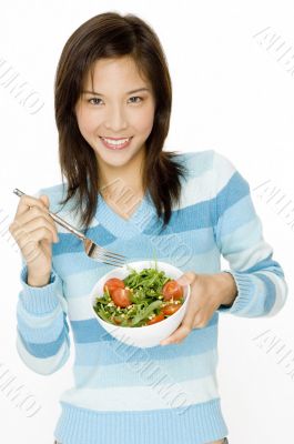 Eating Salad