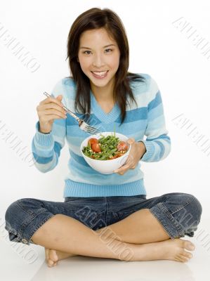 Eating Salad