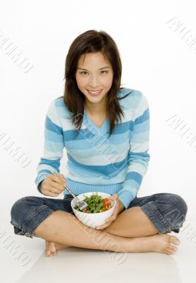 Eating Salad