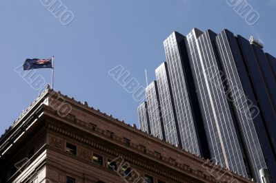 Office Building With Historic Building