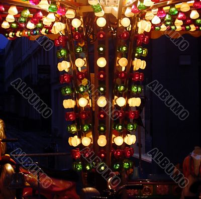 Street fairground carousel detail