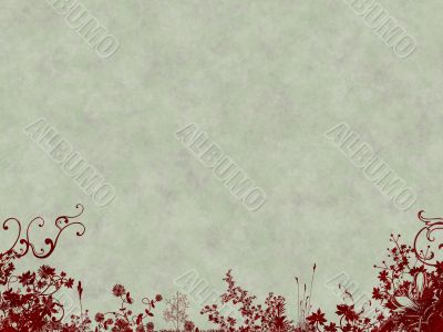 Grunge background with flowers