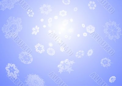 Winter  snowflake background