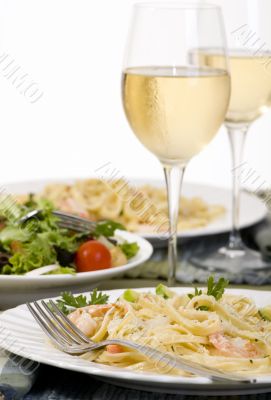  Salmon and Shrimp Fettuccine