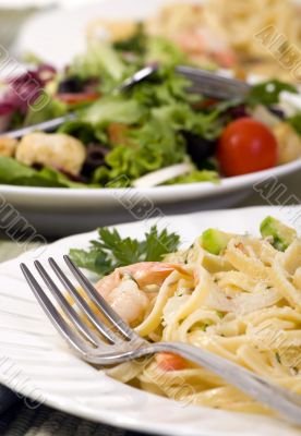  Salmon and Shrimp Fettuccine